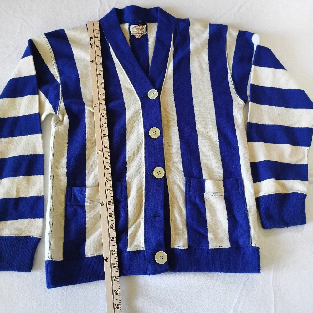 VTG Bucks Sand Knit UWM Varsity Sweater Adult 40 Collegiate Cardigan WI USA. - Picture 10 of 15